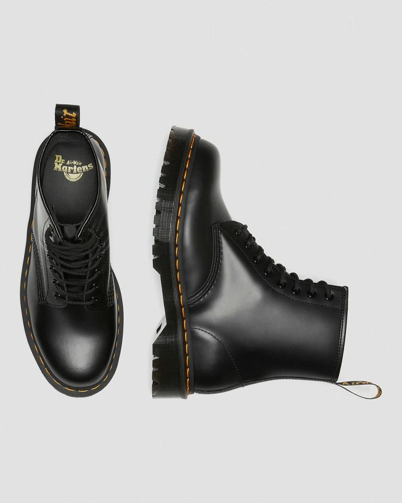 Dr Martens 1460 Bex Smooth Leren Platform Laarzen Heren Zwart | NL 259FDN